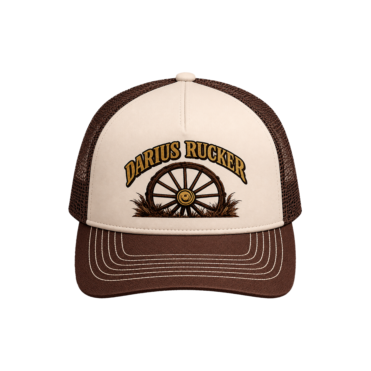 Brown Wheel Trucker Hat