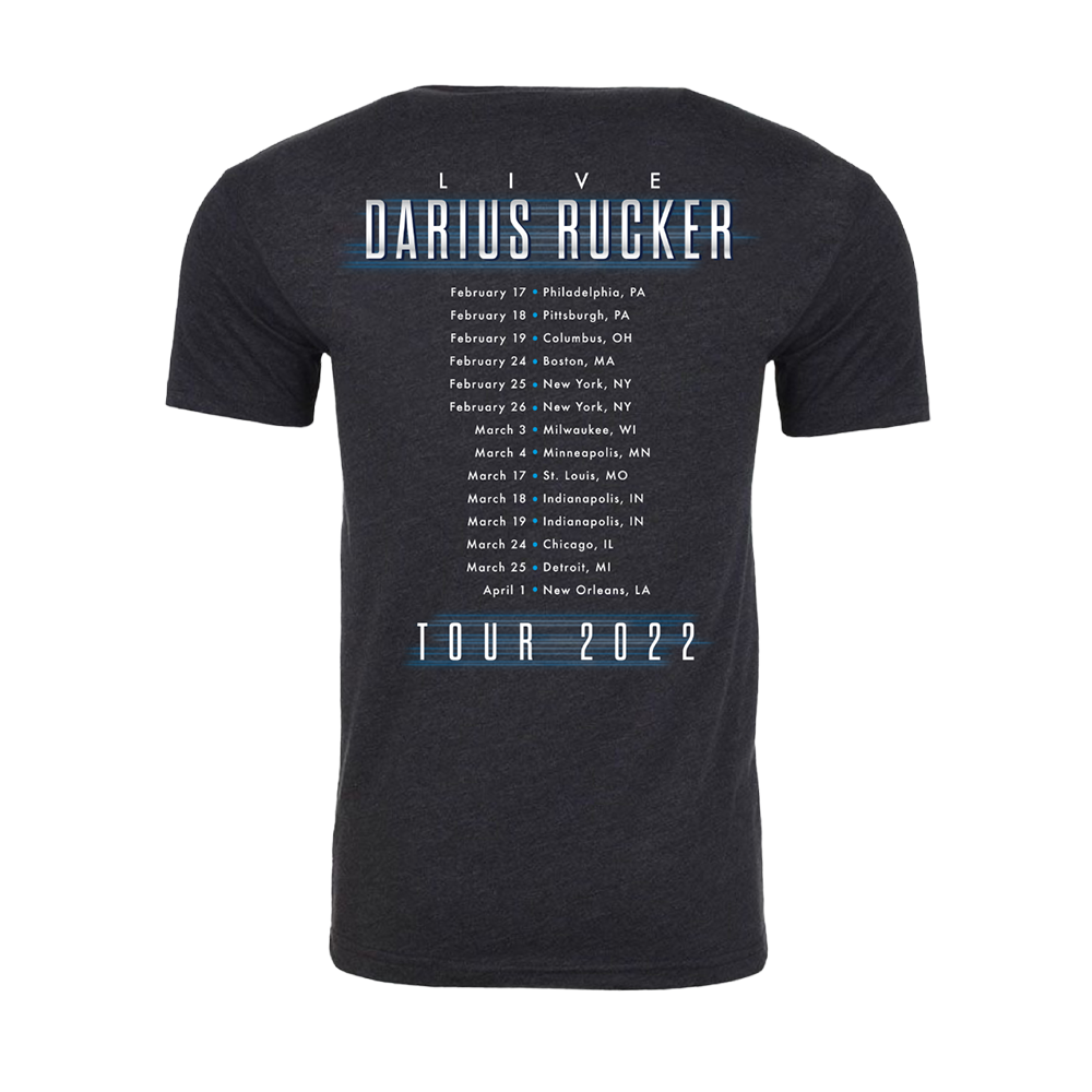 2022 stage photo live tour black tee back winter dates Darius Rucker