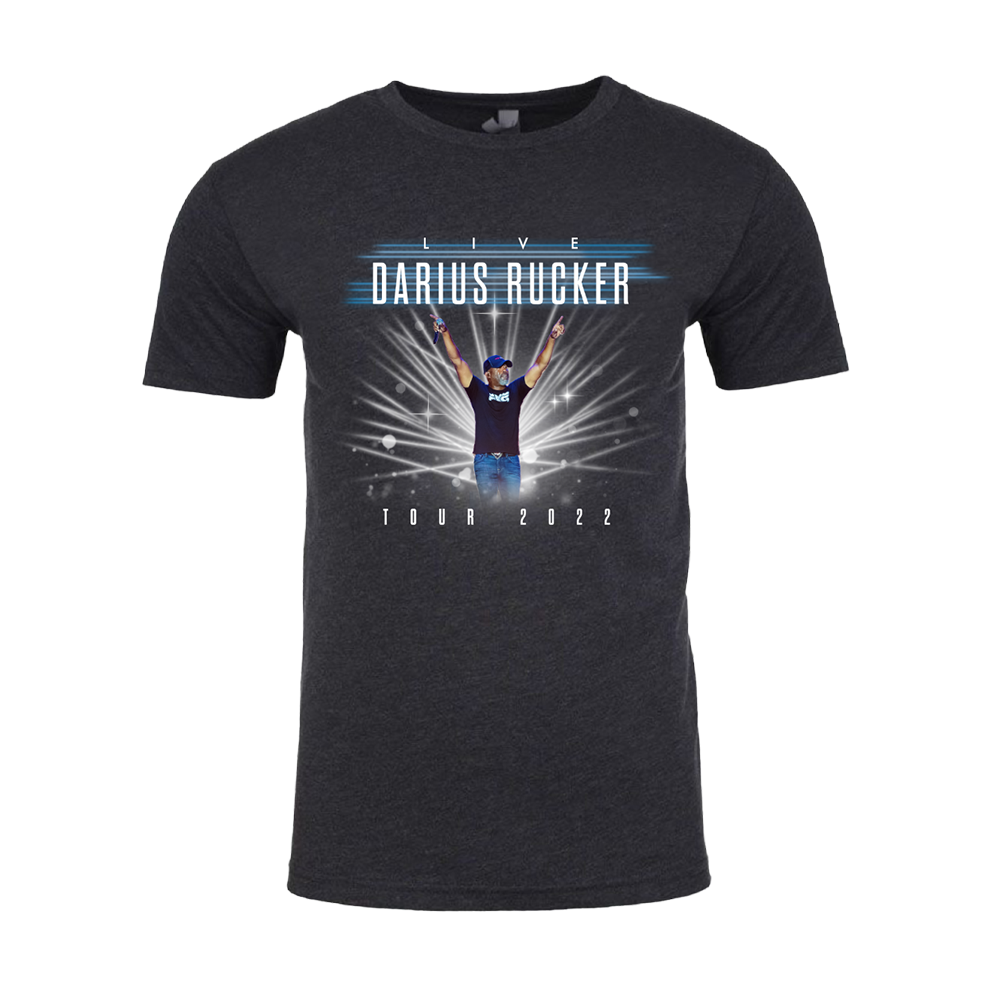2022 stage photo live tour black tee front Darius Rucker 