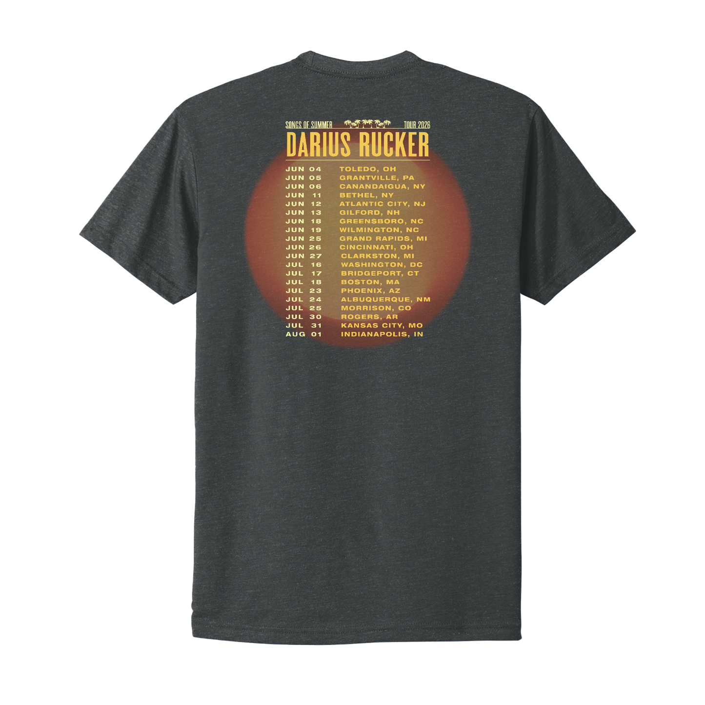 Songs of Summer Tour Tee Back