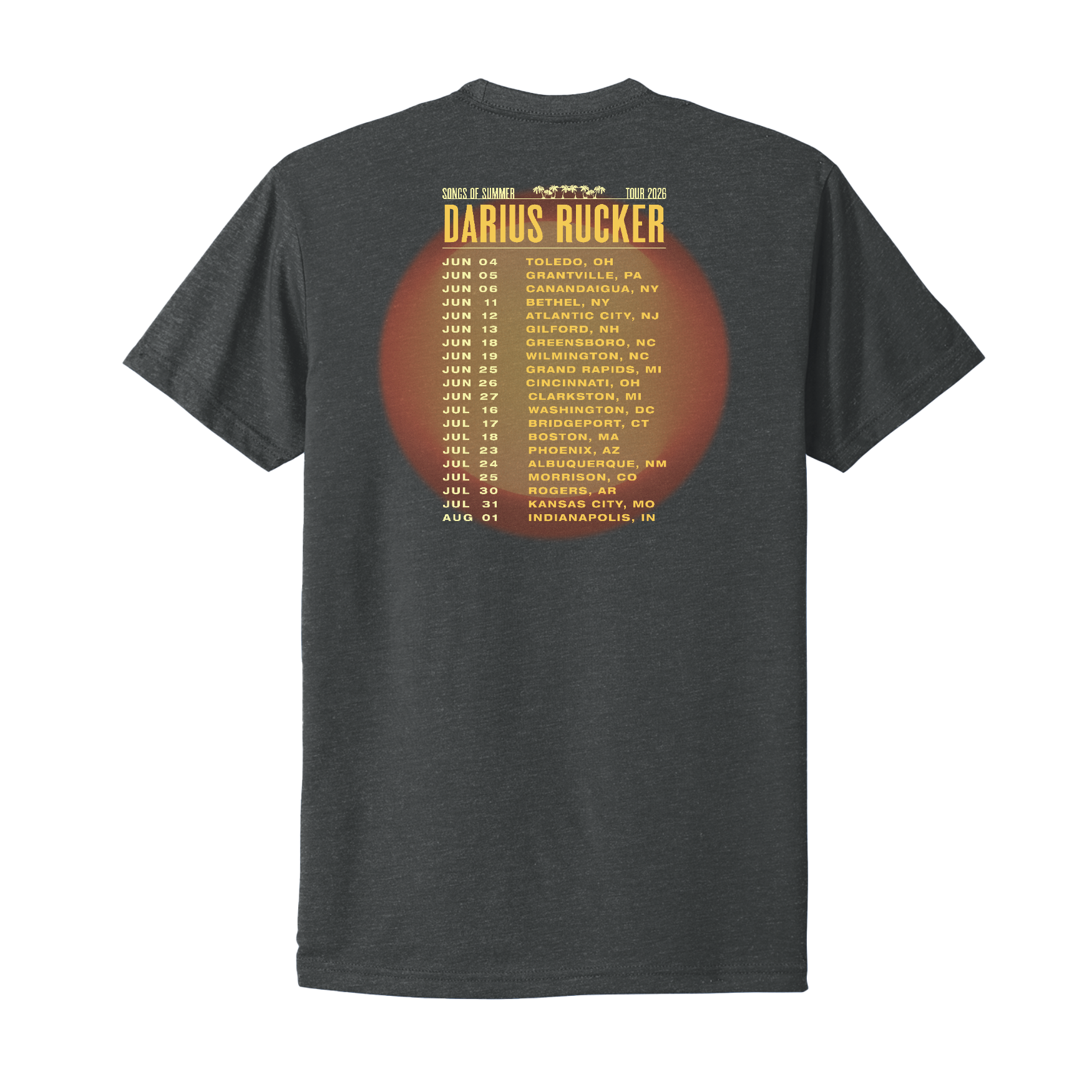Songs of Summer Tour Tee Back