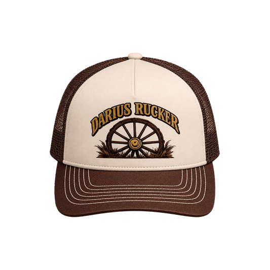 Brown Wheel Trucker Hat